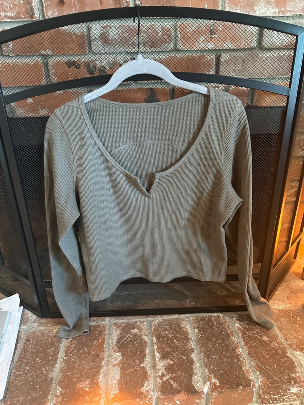 lululemon Women's Ribbed Long Sleeve Top - army green